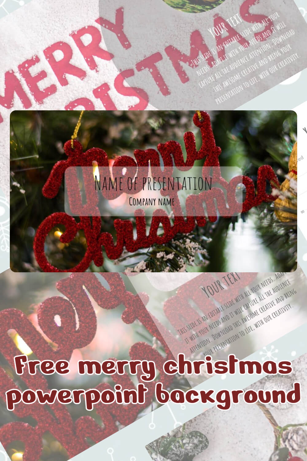 free merry christmas powerpoint background 3