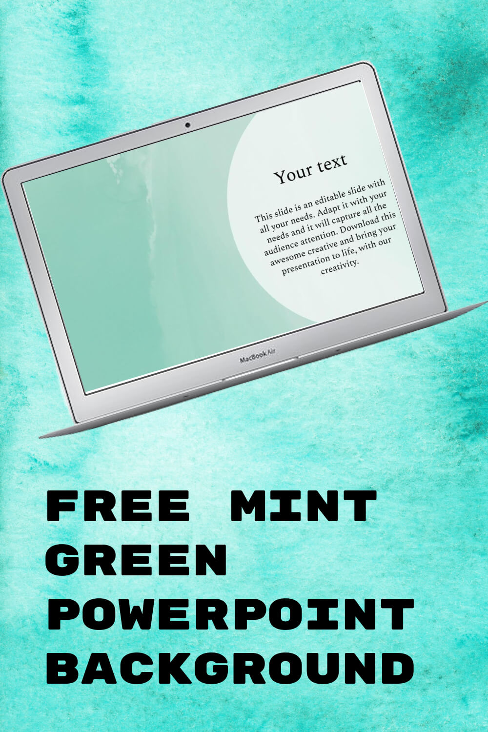 free mint green powerpoint background 3