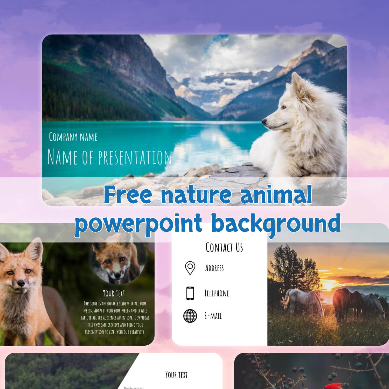 Free Nature Animal Powerpoint Background.