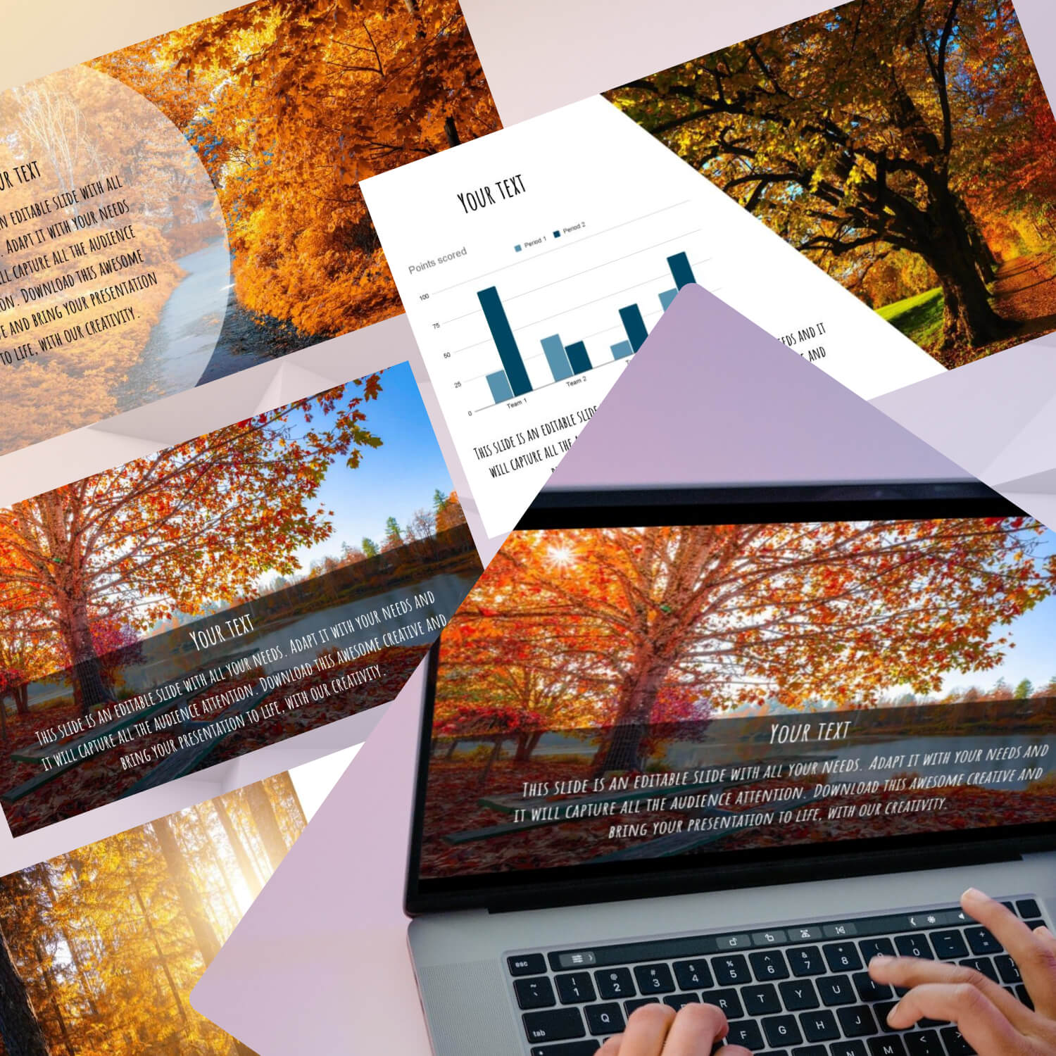 Free Powerpoint Background Fall Cover.