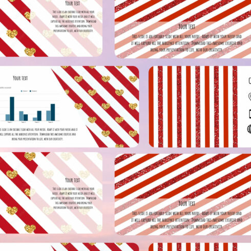 free powerpoint background red stripe holiday 2