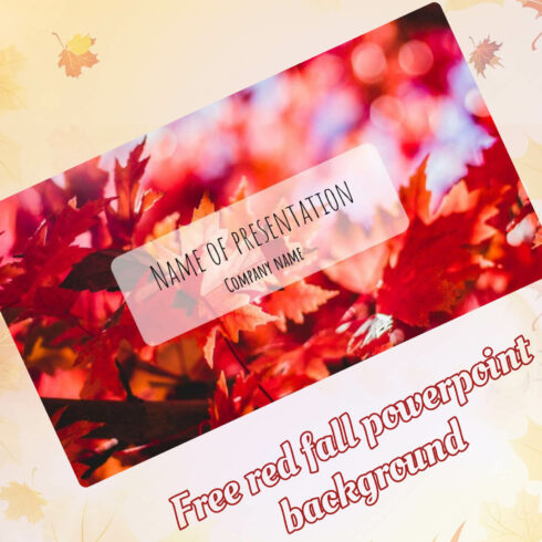 free red fall powerpoint background 1