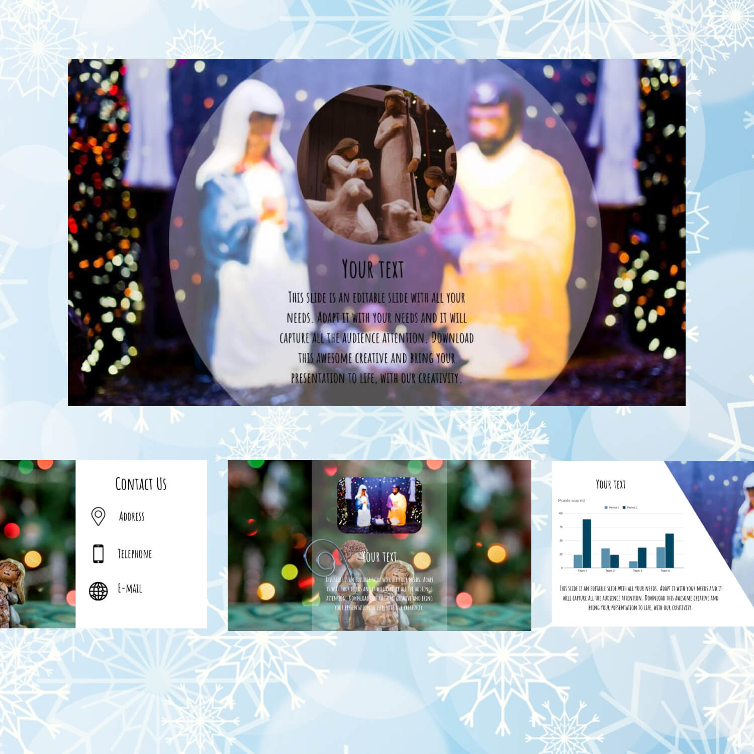 Free Religious Christmas Powerpoint Background Cover.