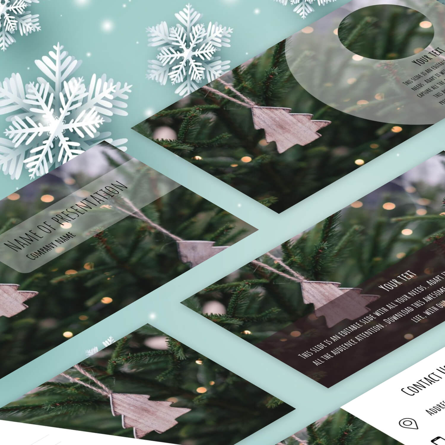 Free Simple Christmas Powerpoint Backgrounds Cover.