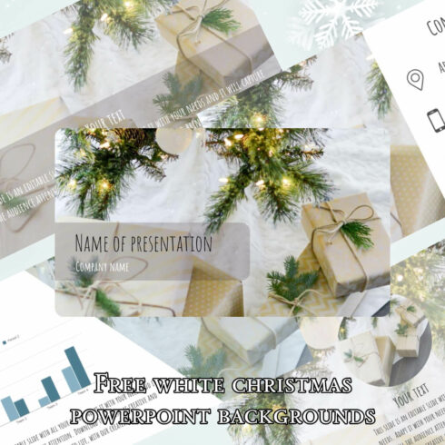 free white christmas powerpoint backgrounds 1