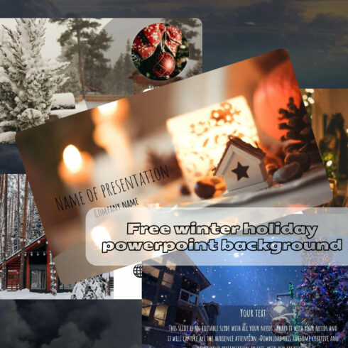 Free Winter Holiday Powerpoint Background.