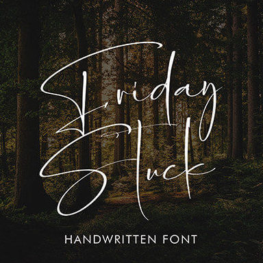 friday stuck delicate script font cover image.