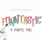 funntastic stunning playful display font cover image.