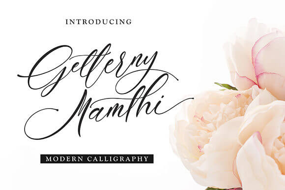 getterny mamthi stunning and bold handwritten font.