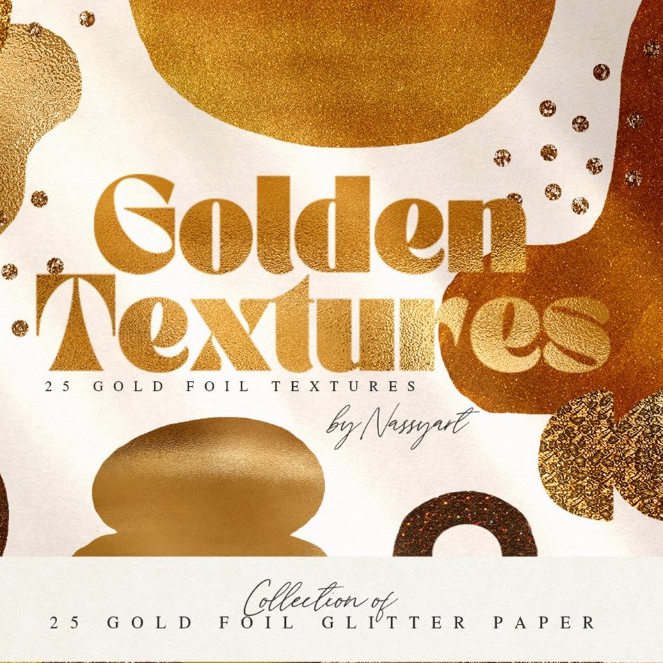 Gold Foil Glitter Paper cover image.