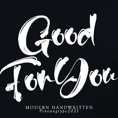 good for you chic trendy handwritten font cover image.