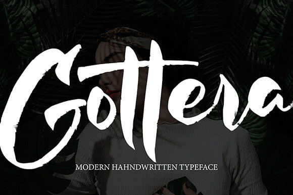 gottera brushed and trendy handwritten font.