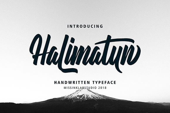 halimatun unique handwritten script font pinterest image.
