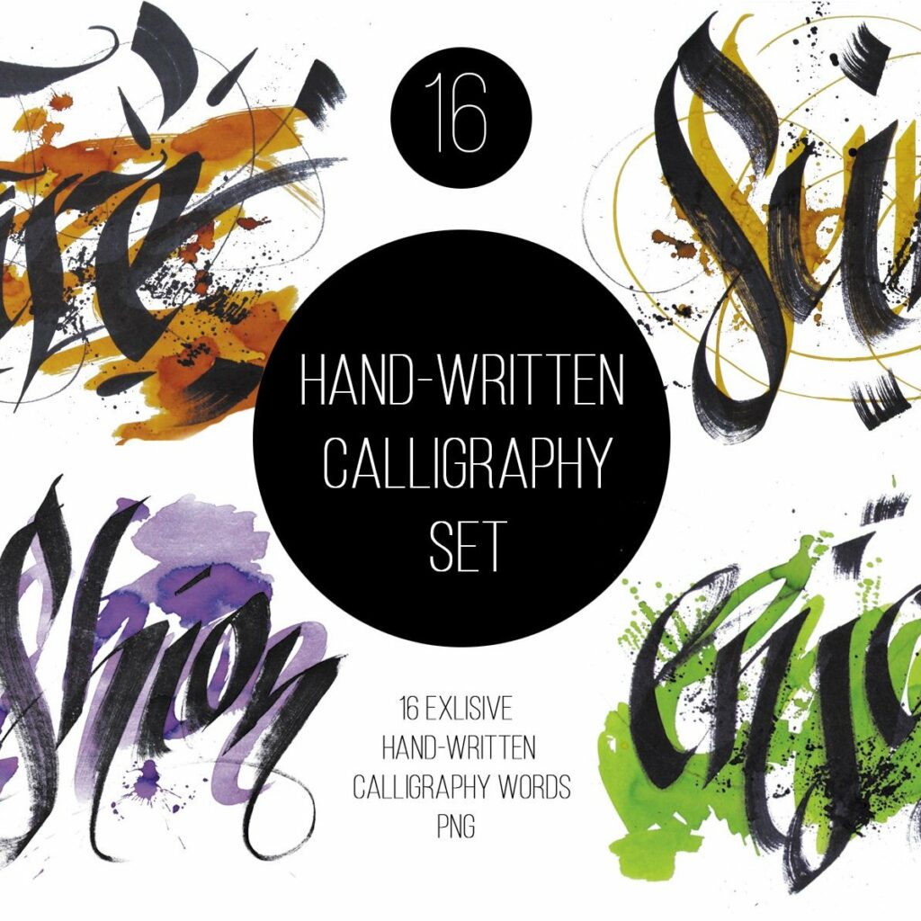 Hand-written Calligraphy Set – MasterBundles