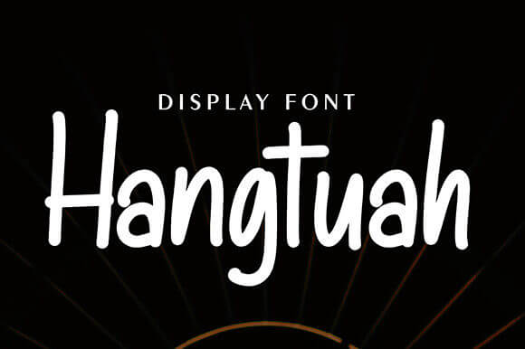 hangtuah casual and clean handwritten font pinterest image.