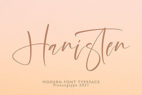 hanisten stylish and modern handwritten font.