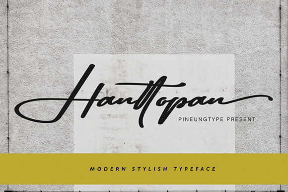 hanttopan stylish and playful handwritten font.