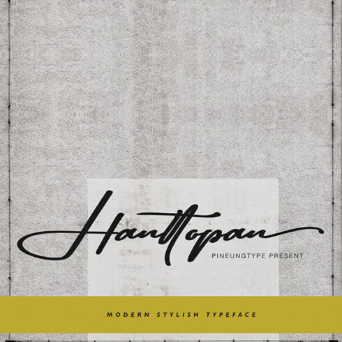 hanttopan stylish and playful handwritten font cover image.