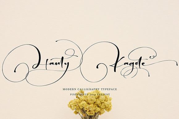 hanty kagote beautiful and stylish font.