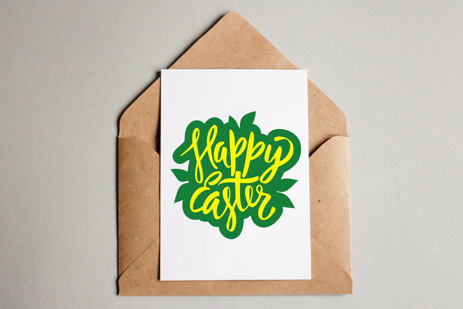 happy easter vector lettering envelope.