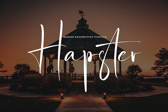 hapster modern and fresh handwritten font for personal use.