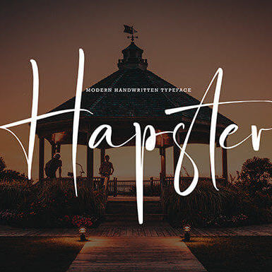 hapster modern and fresh handwritten font cover image.