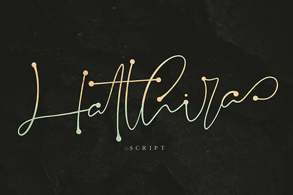 hatthira unique and authentic handwritten font pinterest image.