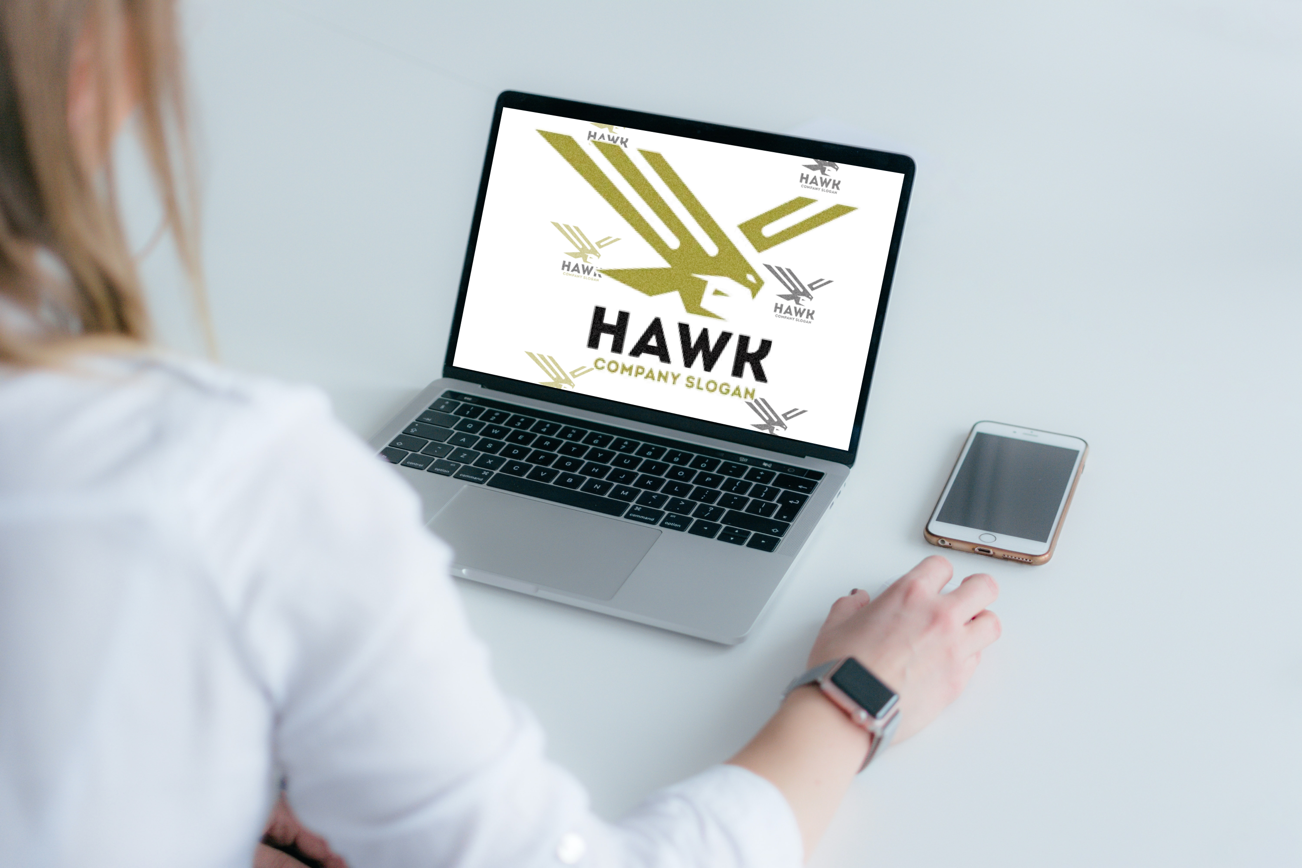 Wing hawk concept design on computer.