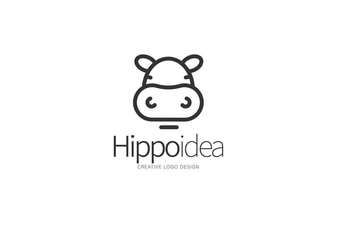 Hippo black color logo.