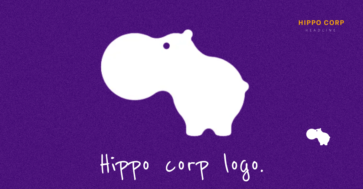 The logo image is unusual hippo corp logo.