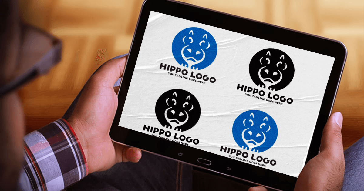 Hippo concept design on tablet.