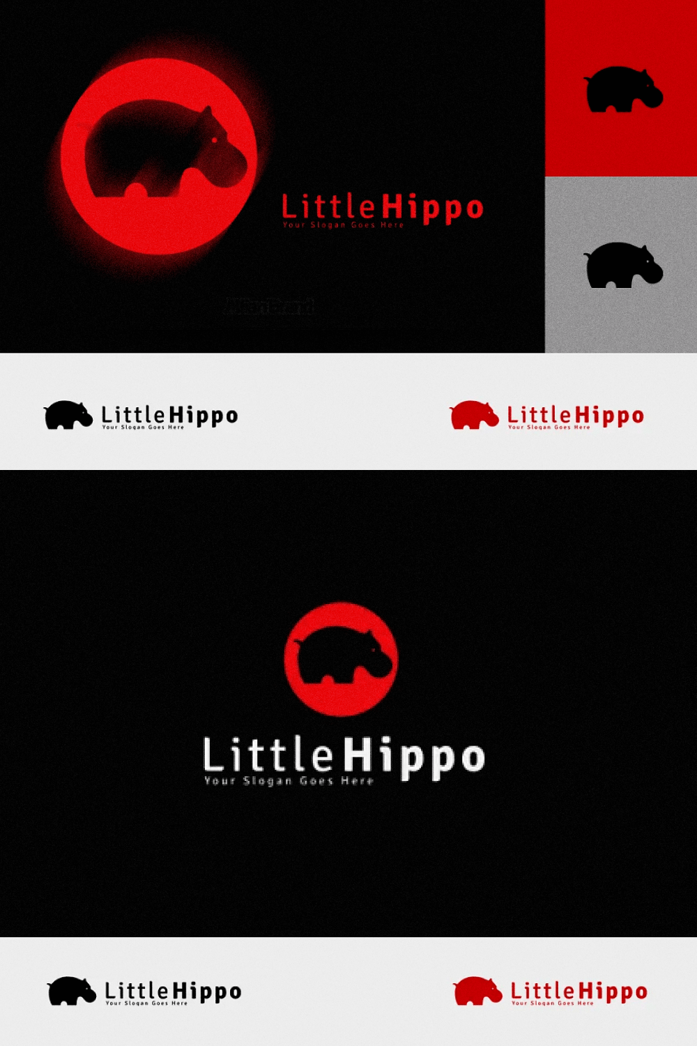Little Hippo white logo.