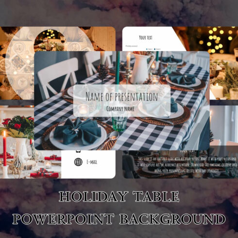 Holiday Table Powerpoint Background.