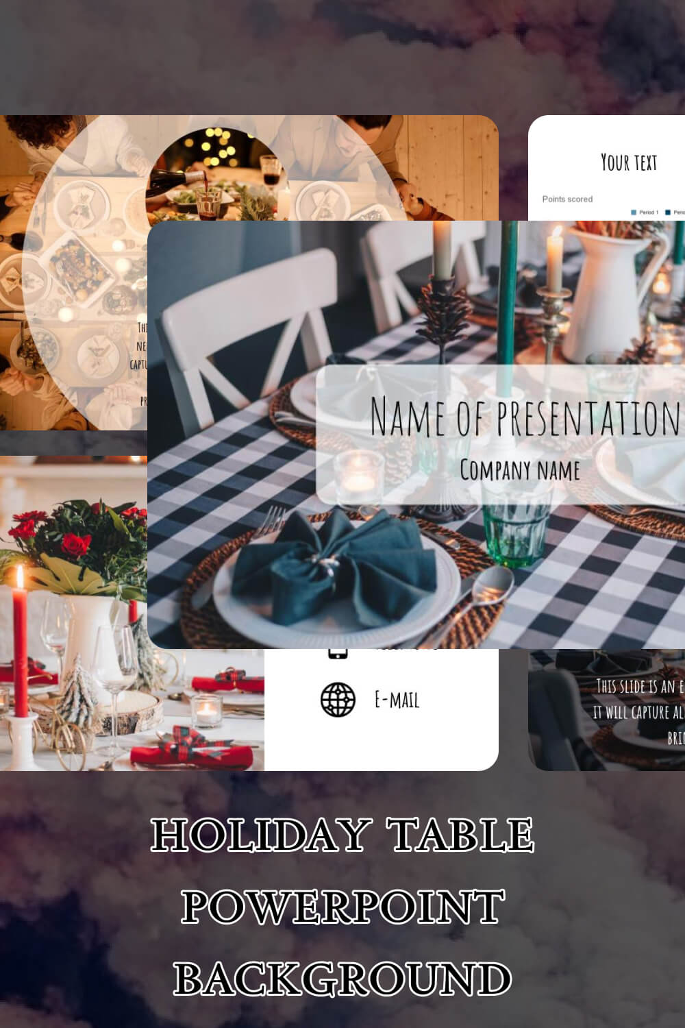 holiday table powerpoint background 3