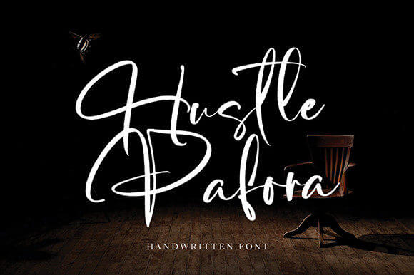 hustle pafora modern and fresh script font.