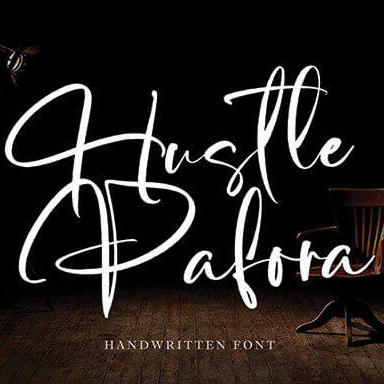 hustle pafora modern and fresh script font cover image.