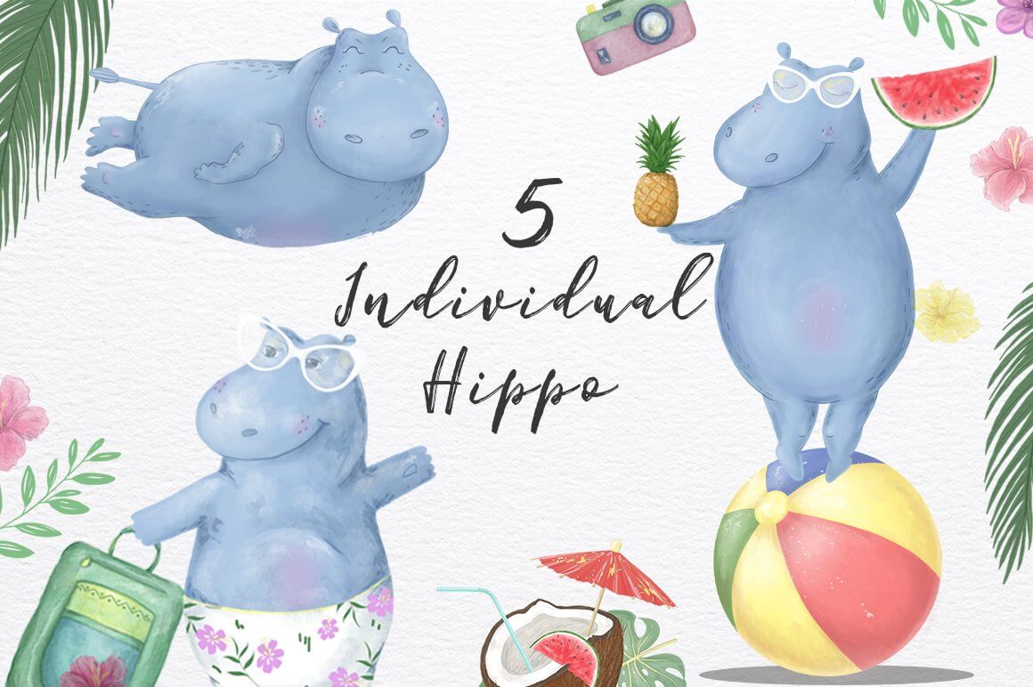 Hippos as the main theme.