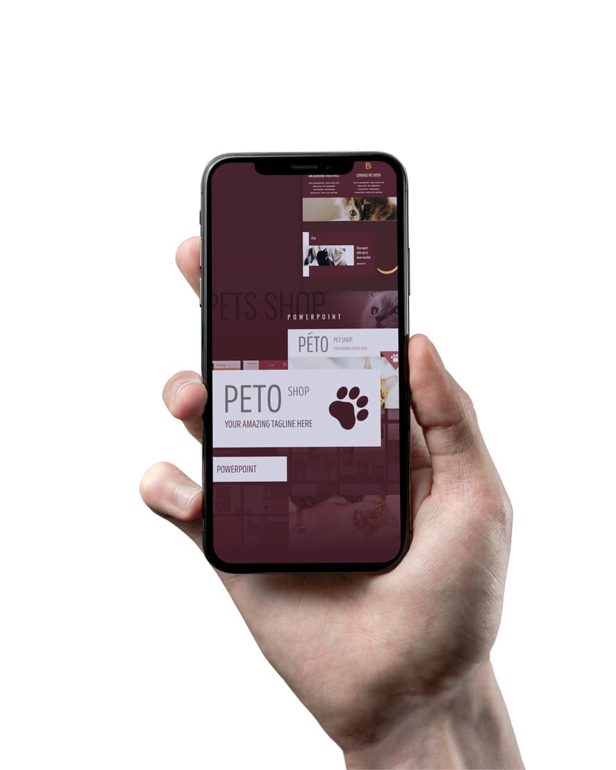 Peto Shop Powerpoint On The Phone.