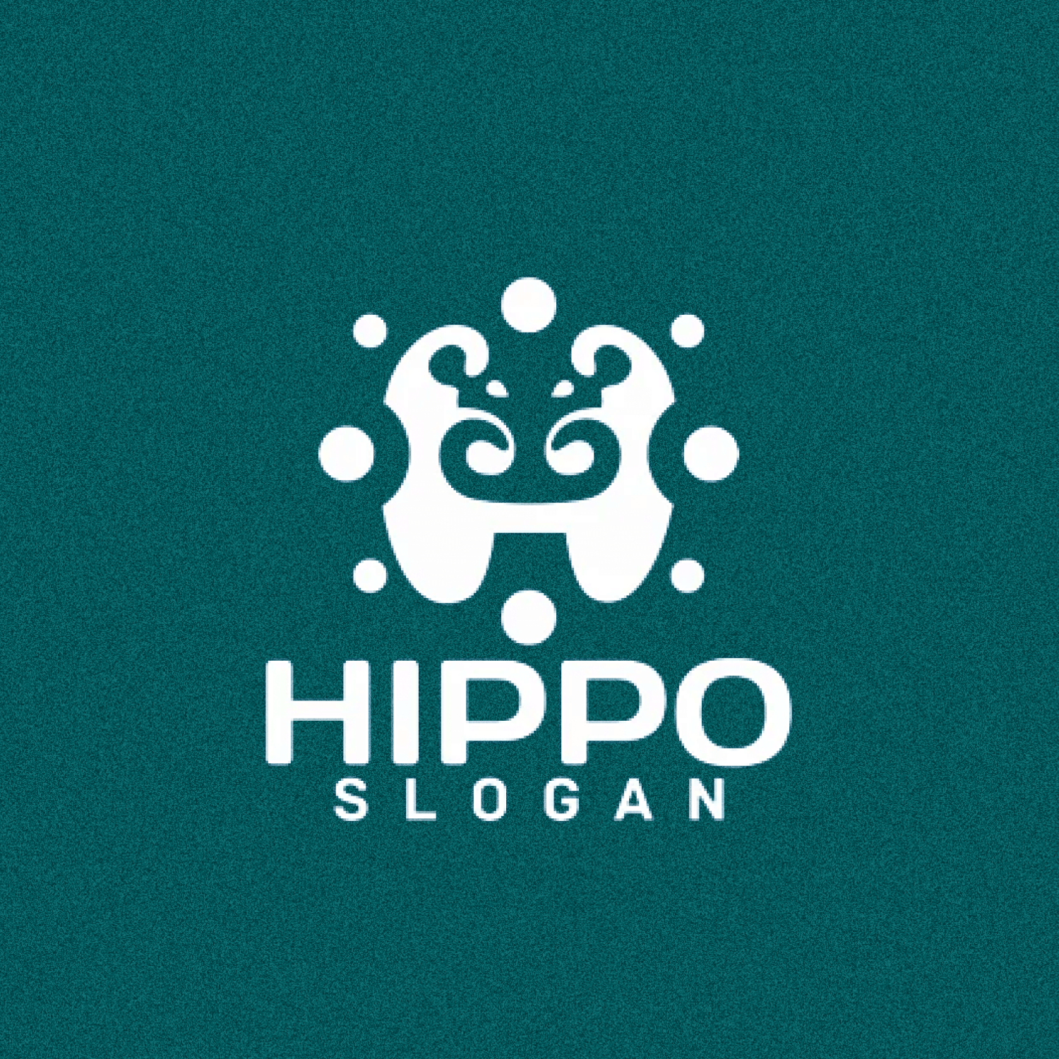 Modern hippo logo.