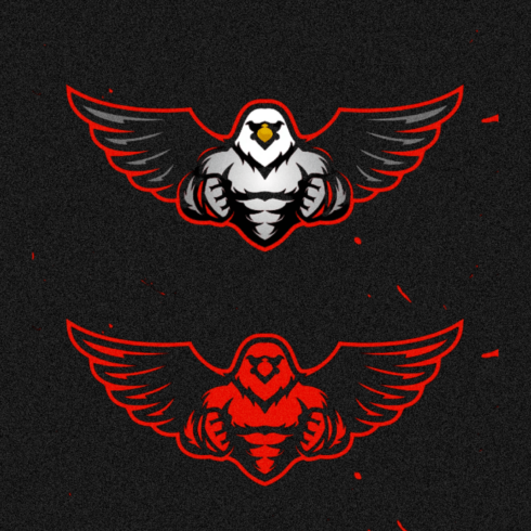 Muscular eagle logo template.