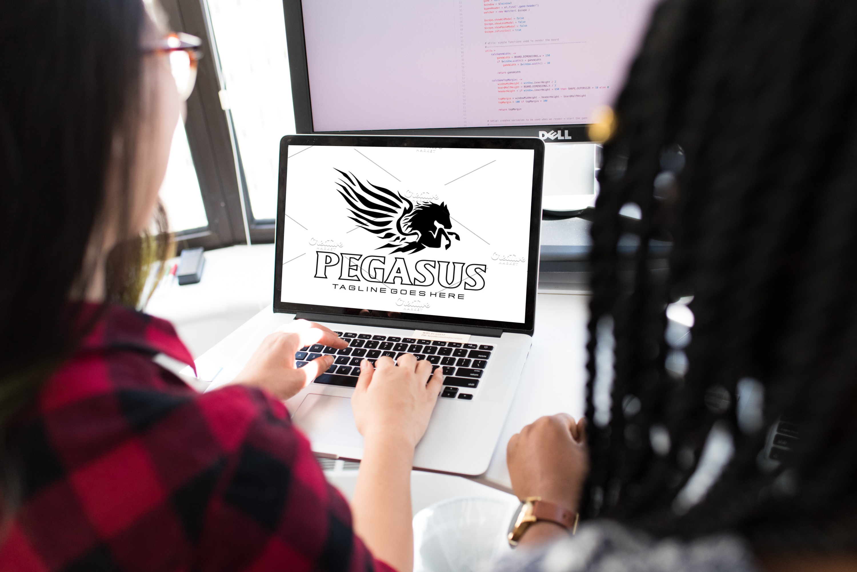 Pegasus concept design on laptop.