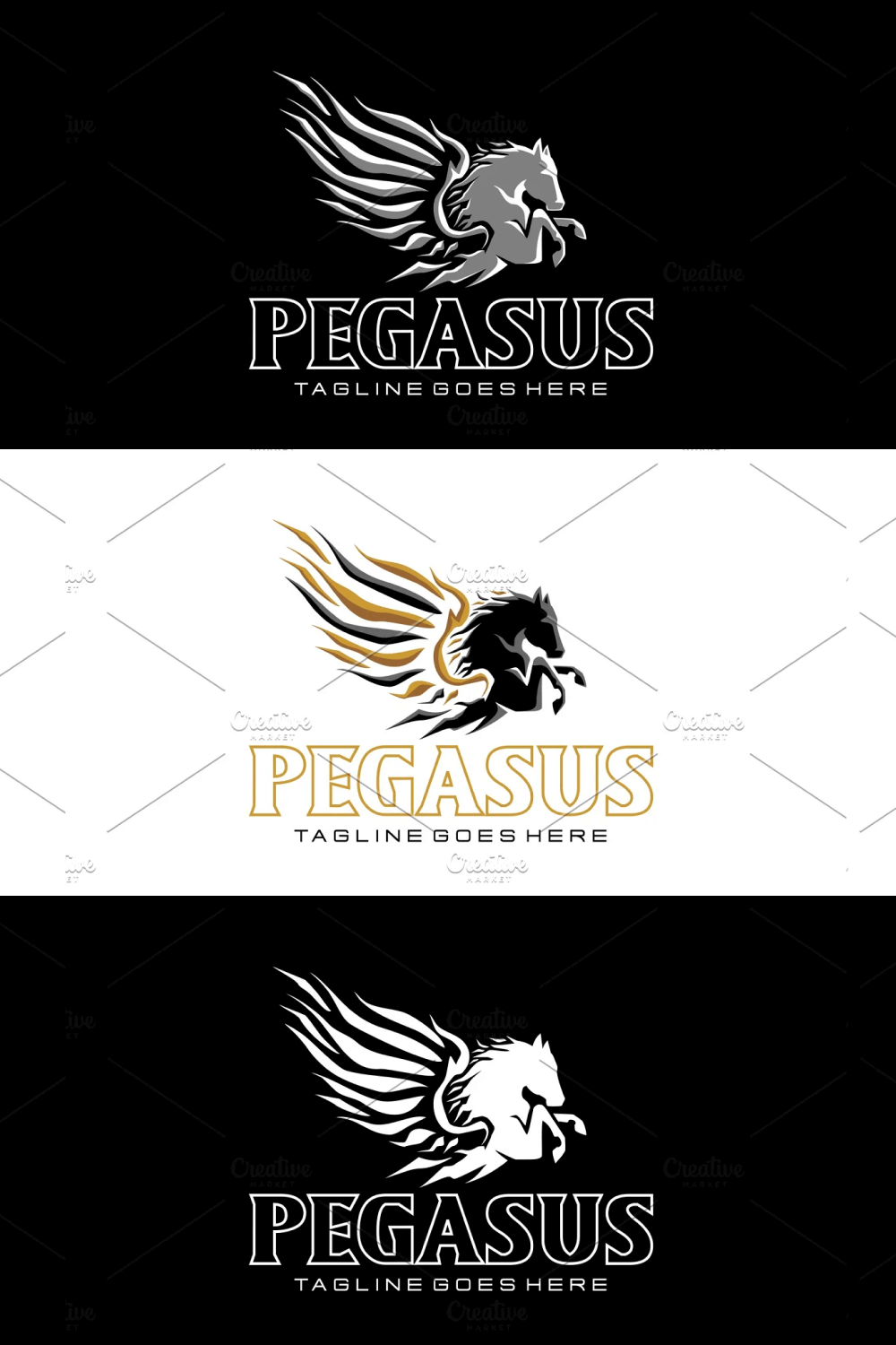 Pegasus logo circle logo.