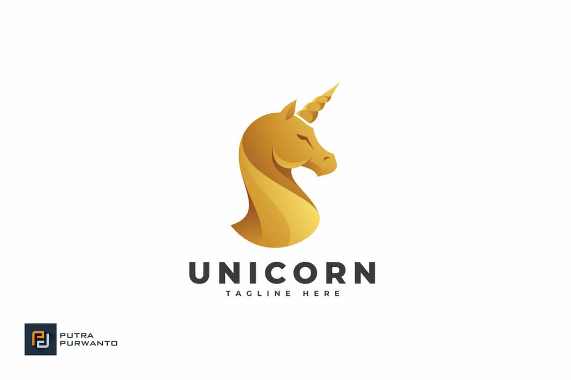 Unicorn logo circle logo.