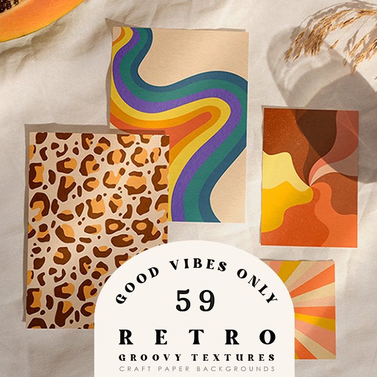 Retro Vibes Abstract Paper preview image.