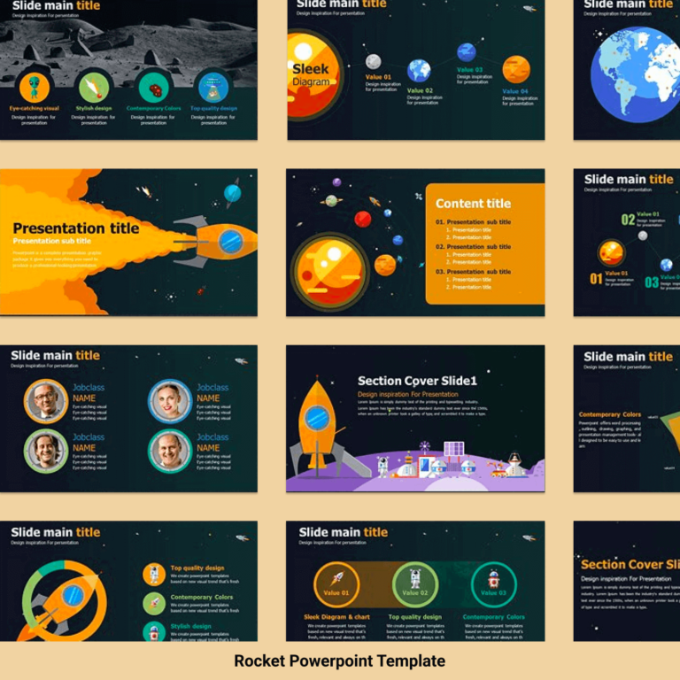 Rocket Powerpoint Template – MasterBundles