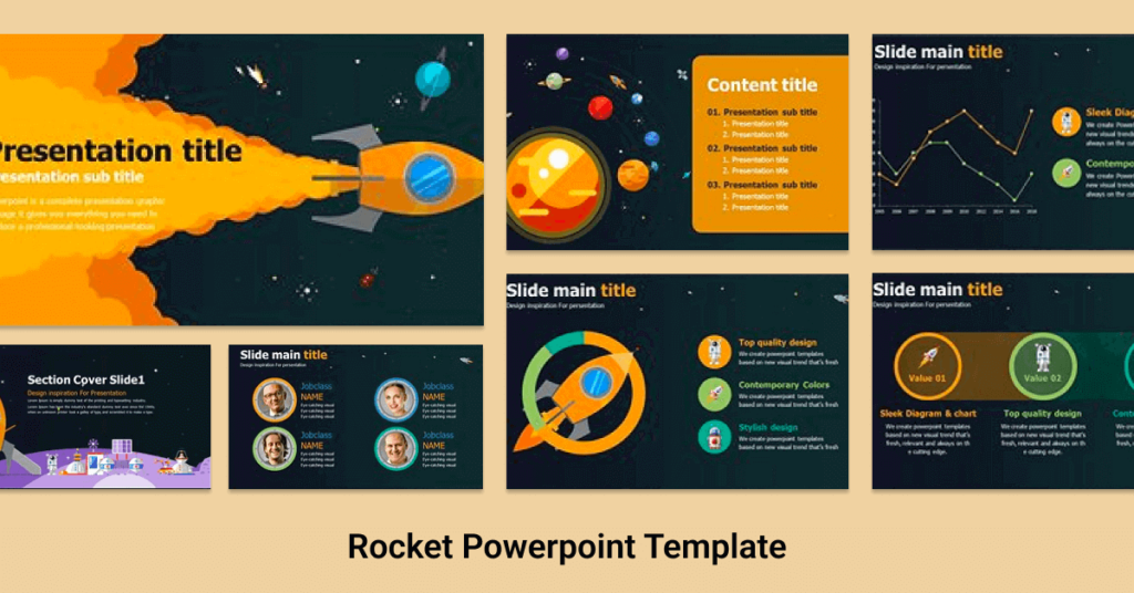 Rocket Powerpoint Template – MasterBundles