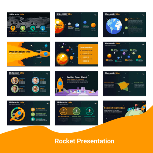 Content Title Rocket Presentation.