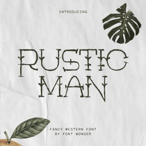 Rustic man free font main cover.