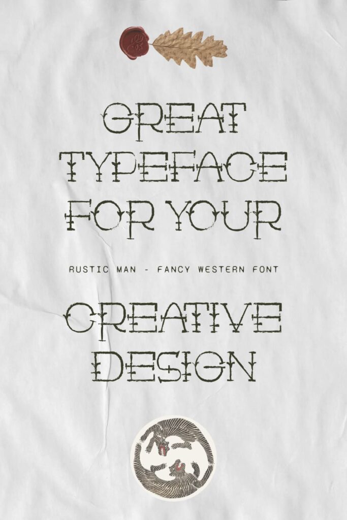 Rustic man free font Pinterest example phrase.