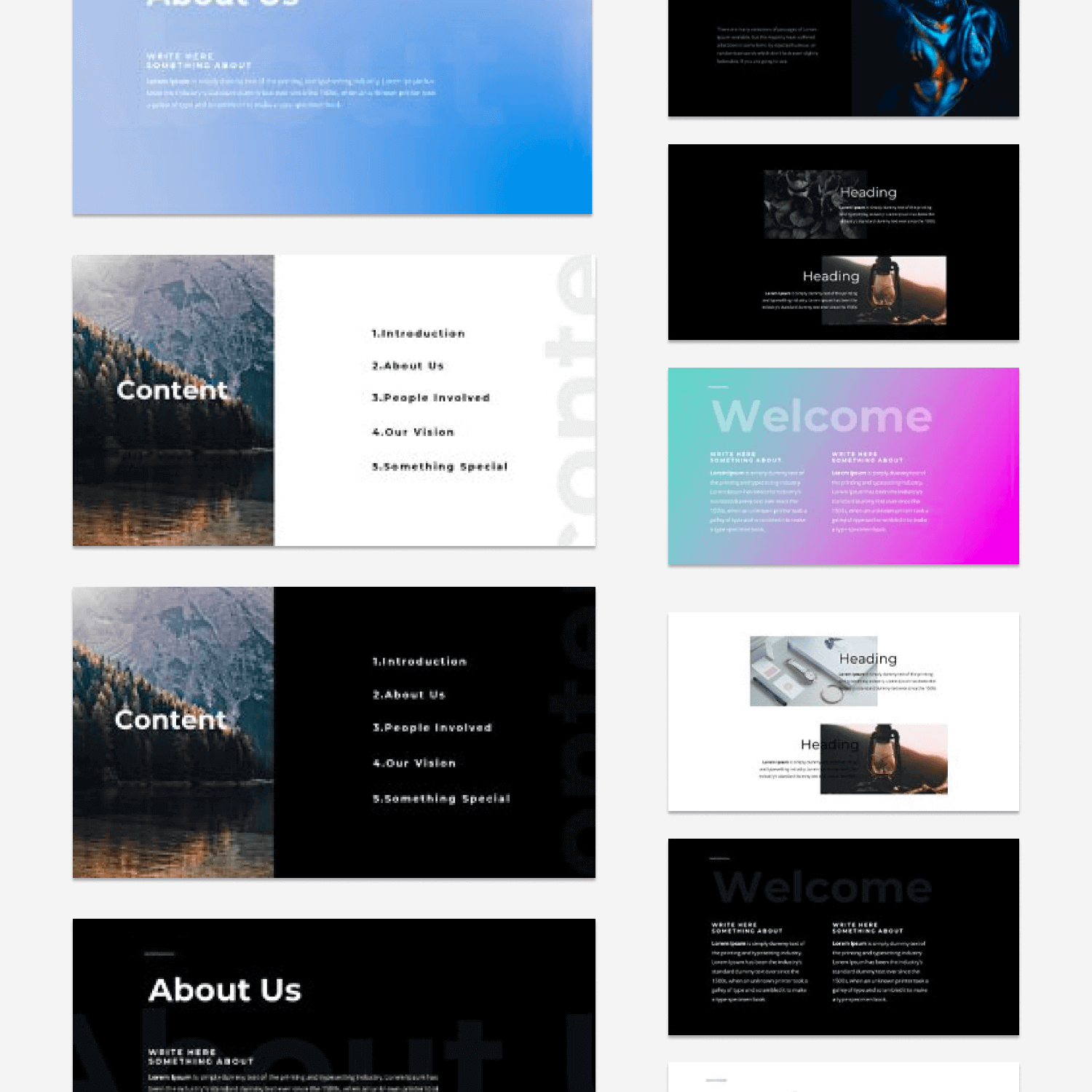 Space Minimal PowerPoint Template Vision.